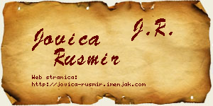 Jovica Rusmir vizit kartica